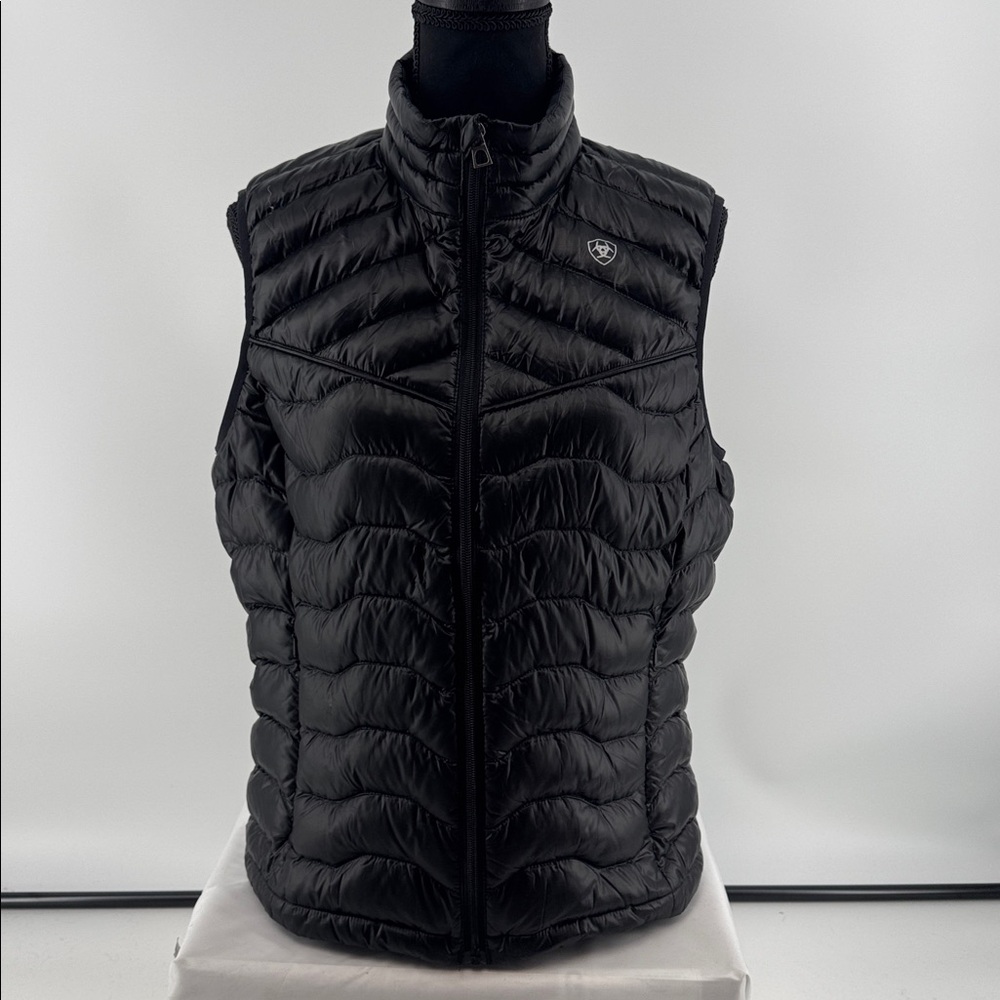 Ariat Black Quilted Vest, Medium